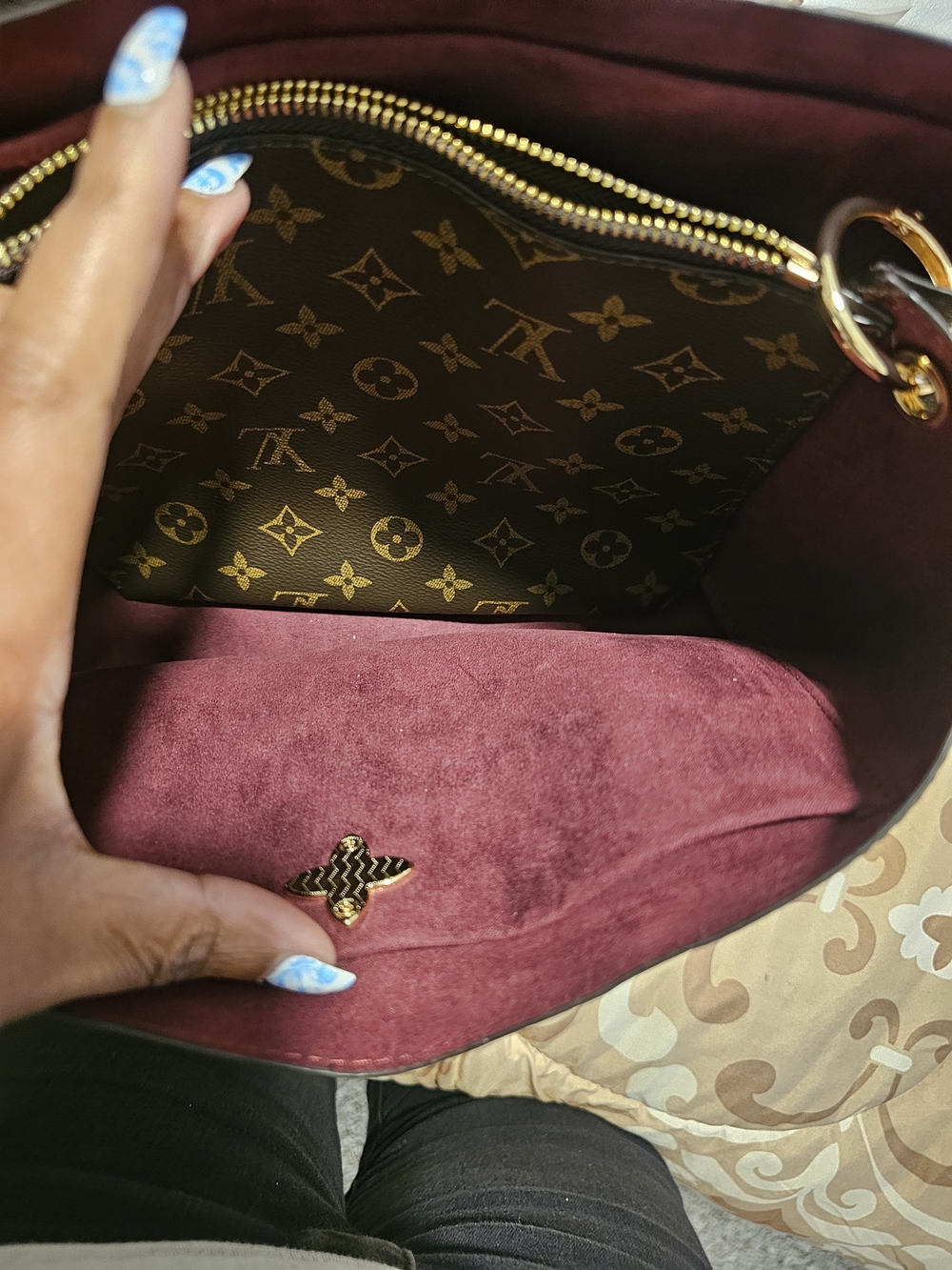 Monogram Canvas Tote with Top Handles - Picture 4 of 9